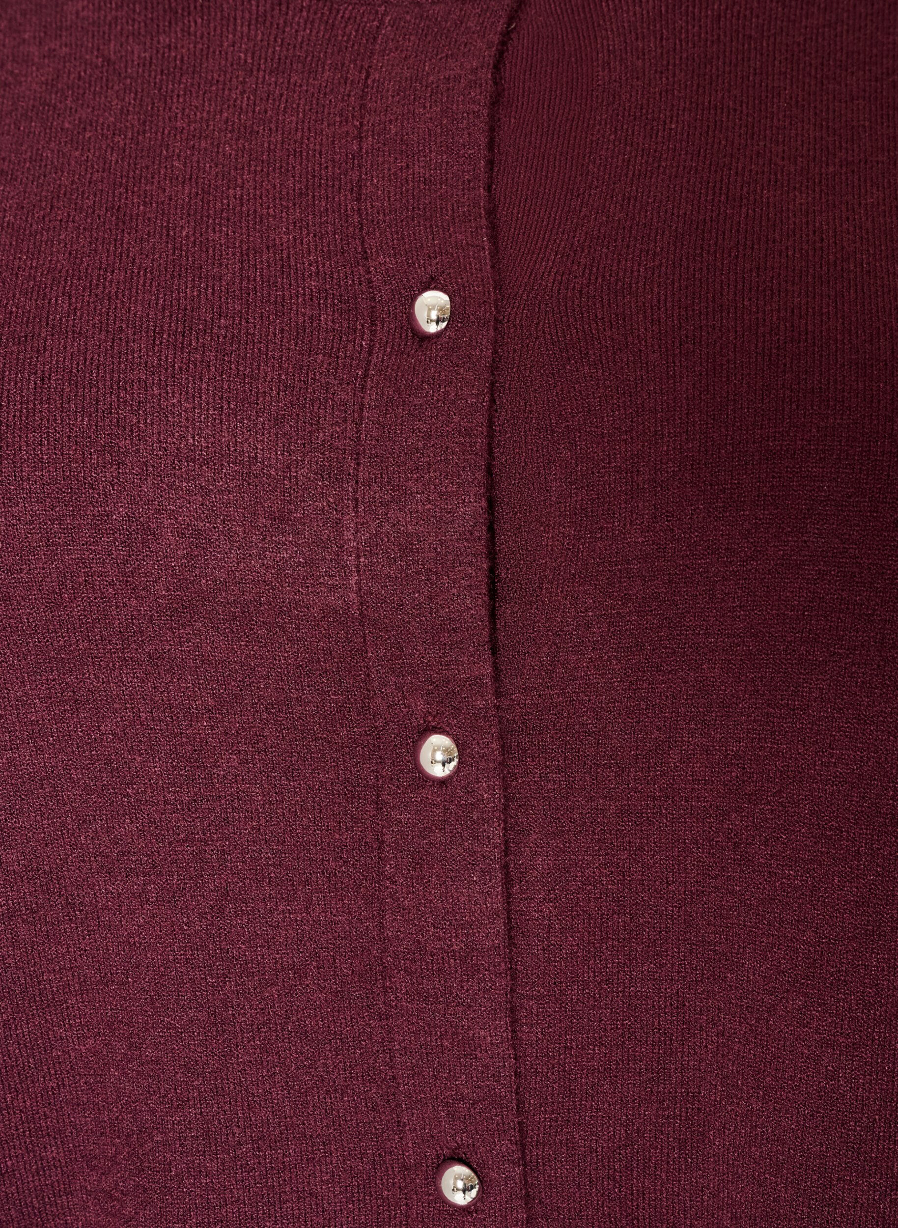 ZizziCardigan met ronde knopen, Rood, Packshot image number 2