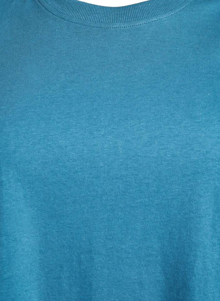 Basic katoenen T-shirt met ronde hals, Grijs, Packshot image number 2