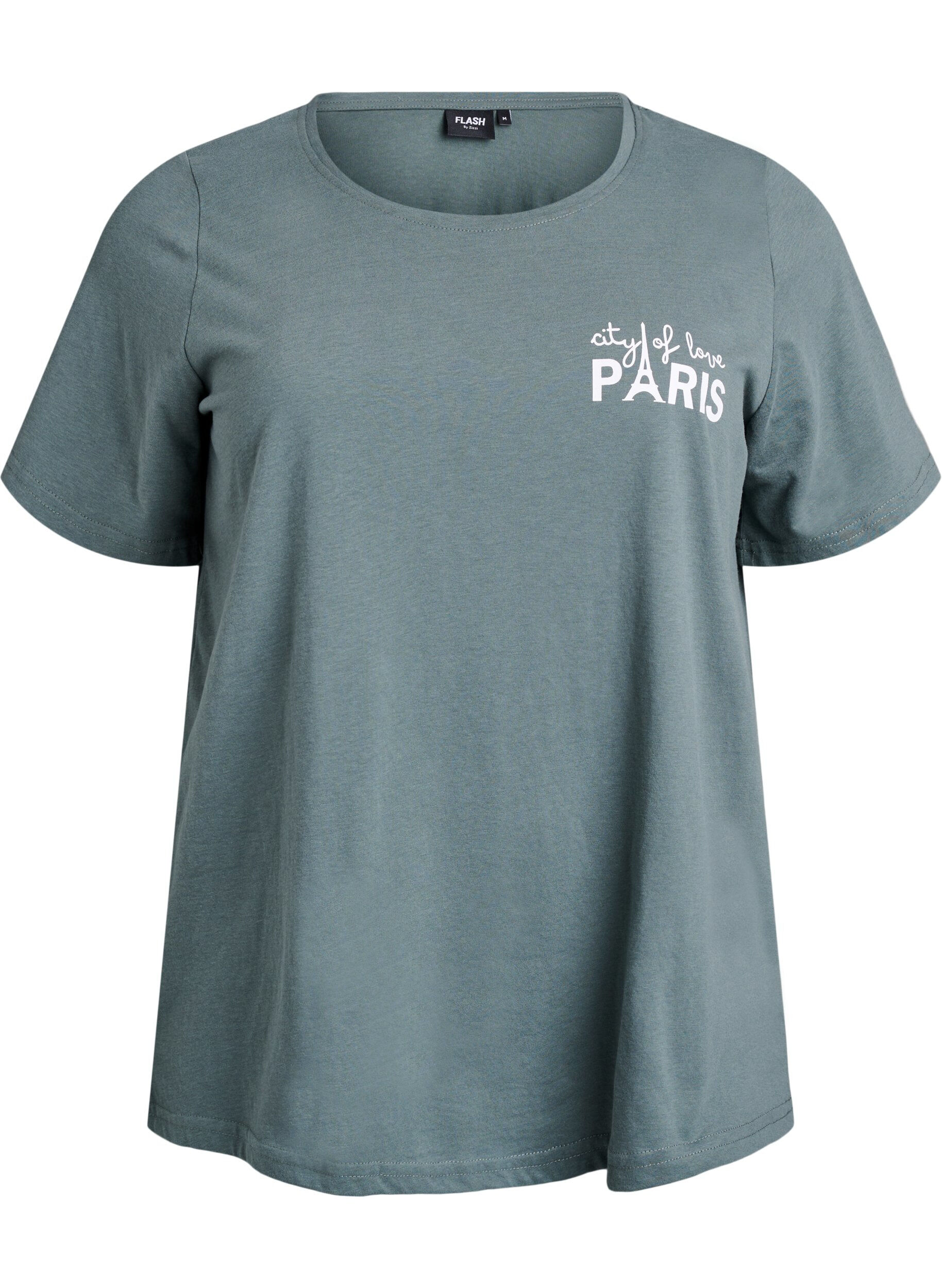 ZizziT-shirt met print, Groen, Packshot image number 0