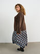 Losgebreide blouse met alpaca en wol, Bruin, Model image number 2