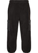 Fleece joggingbroek met cargozakken, Zwart, Packshot image number 1