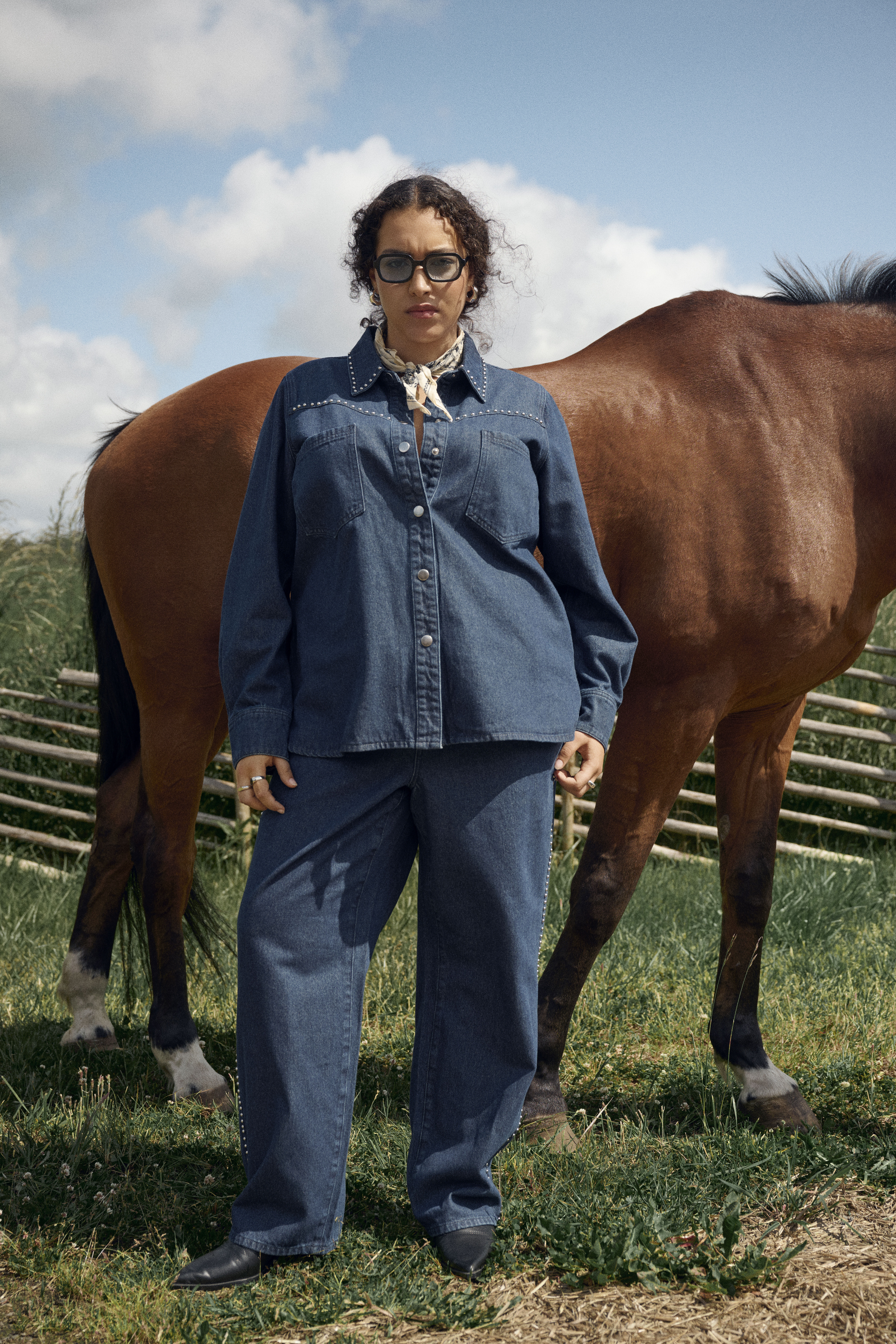 Zizzi Bijpassende denim set, , Model