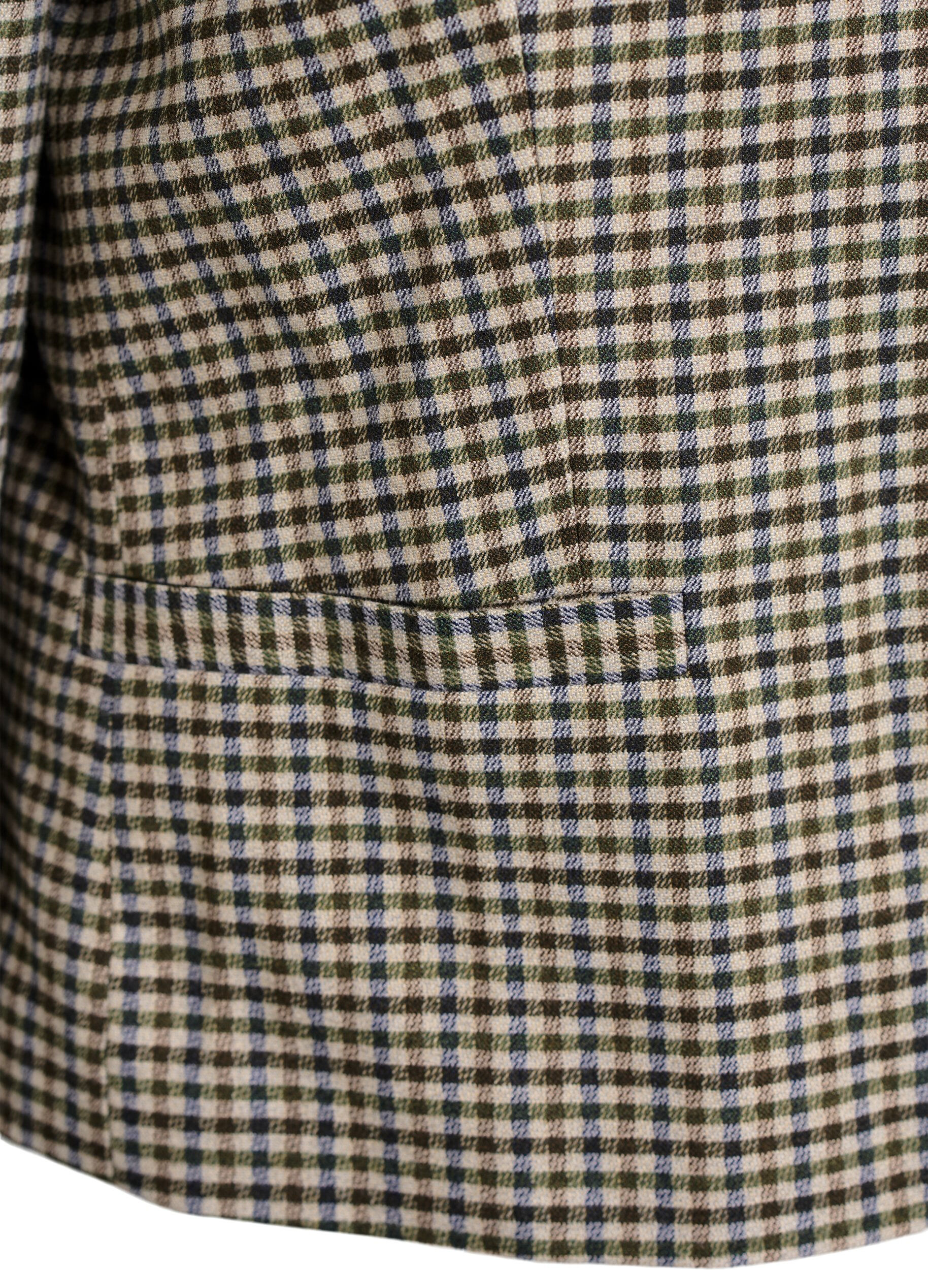 Zizzi Korte jas met goudkleurige knopen, Bruin, Packshot image number 3