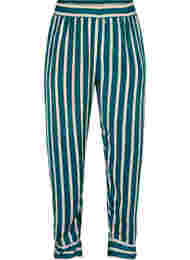 Loszittende broek met strepen, Green Stripe