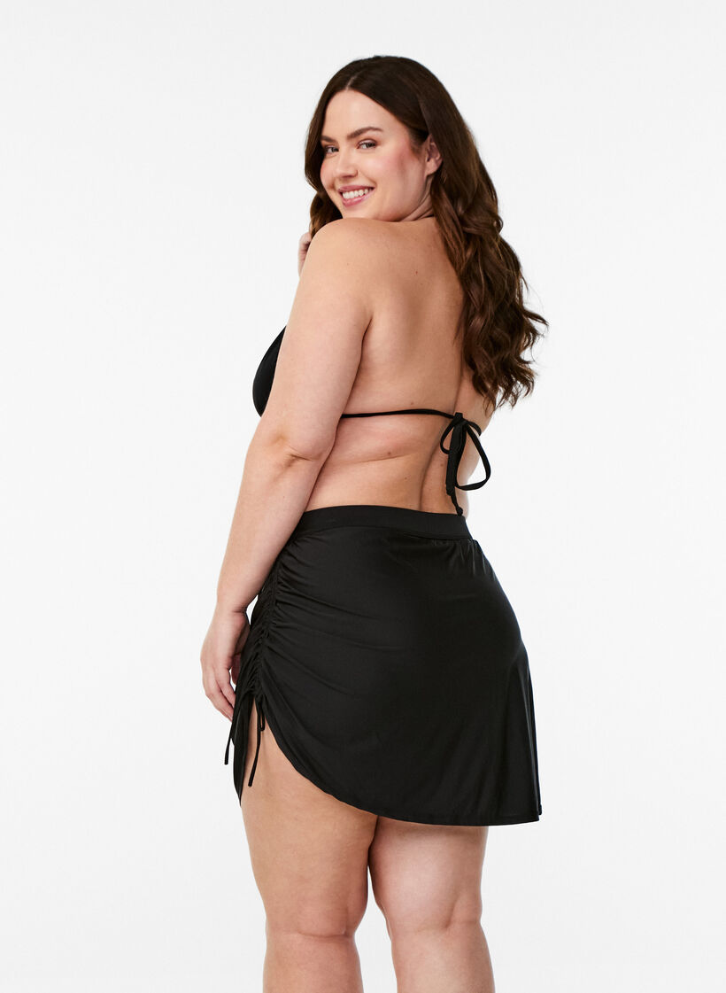 Bikinirok met vastzittende slip, Zwart, Model image number 2