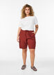 Losse katoenen short met zakken, Rood, Model image number 1