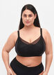 Beha met mesh en padded cups, Black, Model image number 0