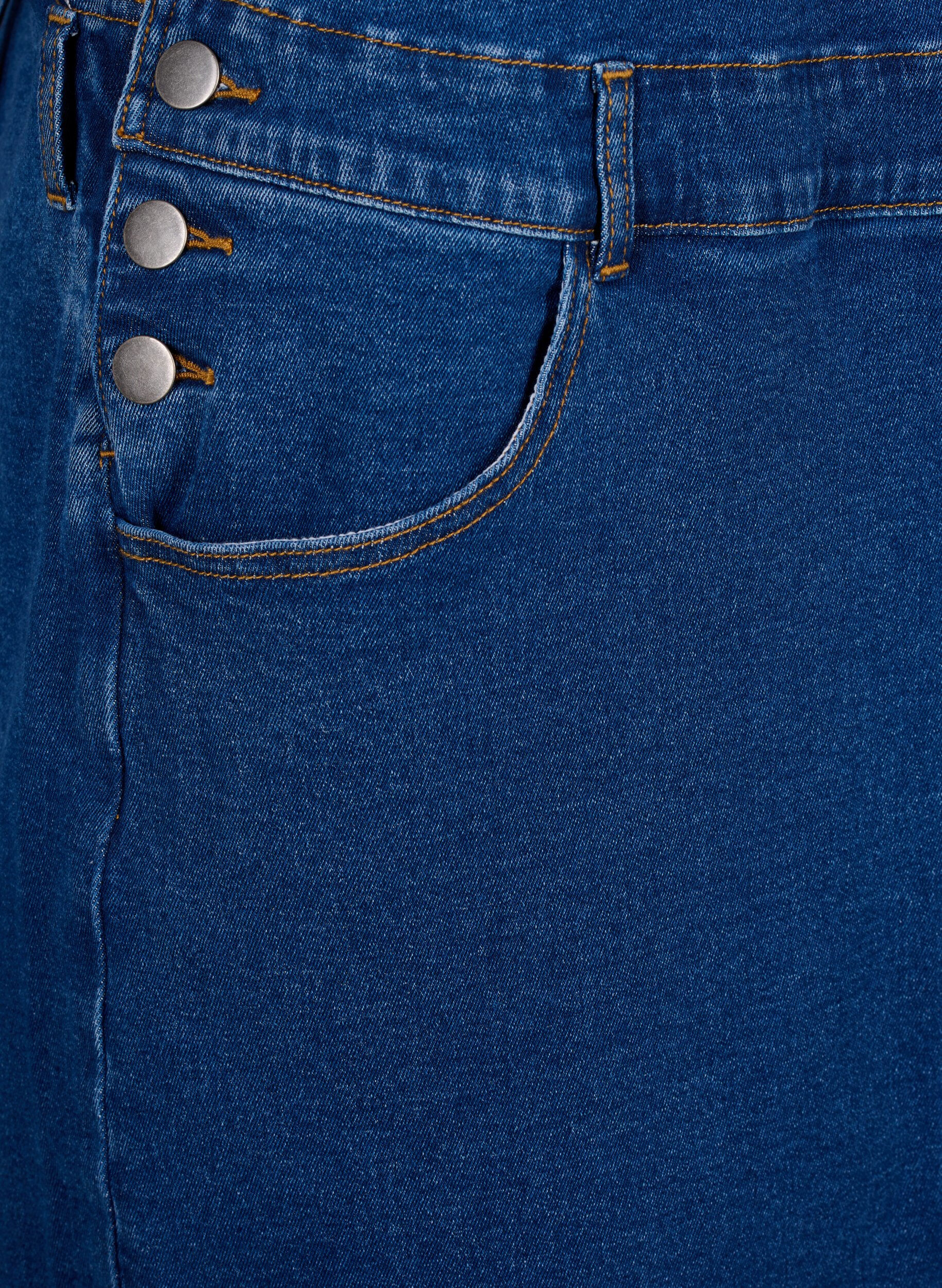 Zizzi Denim overall jurk, Blauw, Packshot image number 3