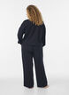 Jerseybroek met losse pasvorm, high waist en zakken, Zwart, Model image number 1