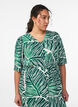 Midijurk met print en strikceintuur, Groen, Model image number 2