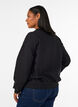 Sweatshirt met boucl&eacute;-tekstmotief, Zwart, Model image number 2