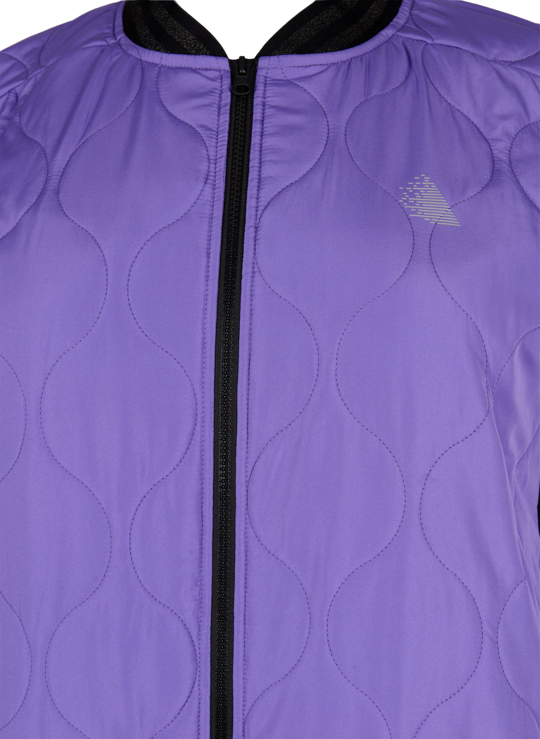 Zizzi Bomberjack met zakken en glitters, Passion Flower, Packshot image number 2