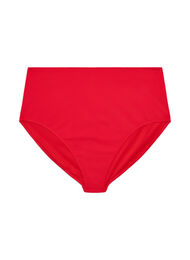 Solidkleurige high-waist bikinibroekje, Rood