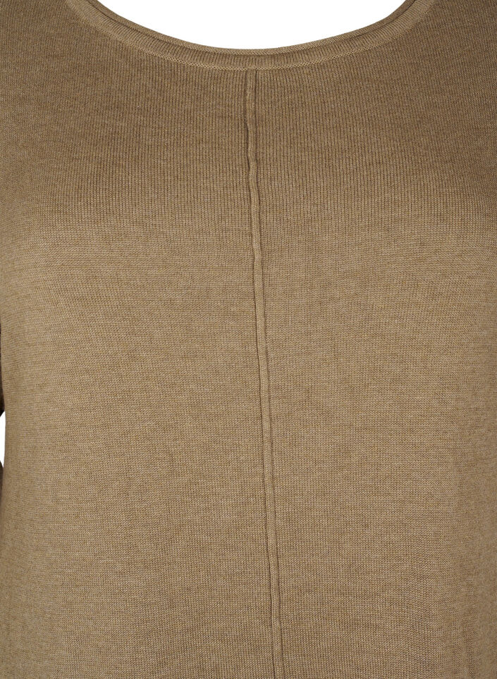 Gebreide jurk in katoen-viscose blend, Groen, Packshot image number 2