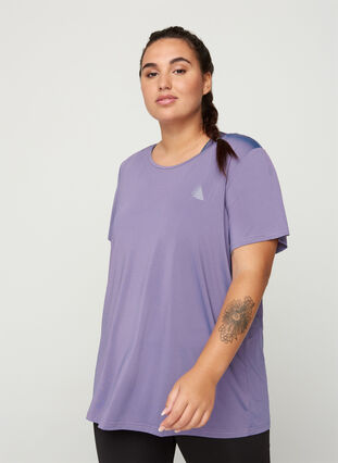 Trainingsshirt met korte mouwen, Purple As Sample, Model image number 0