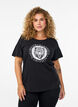 T-shirt met print, Zwart, Model image number 0
