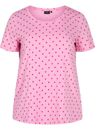 Katoen stipjes t-shirt, Prism Pink W. Dot