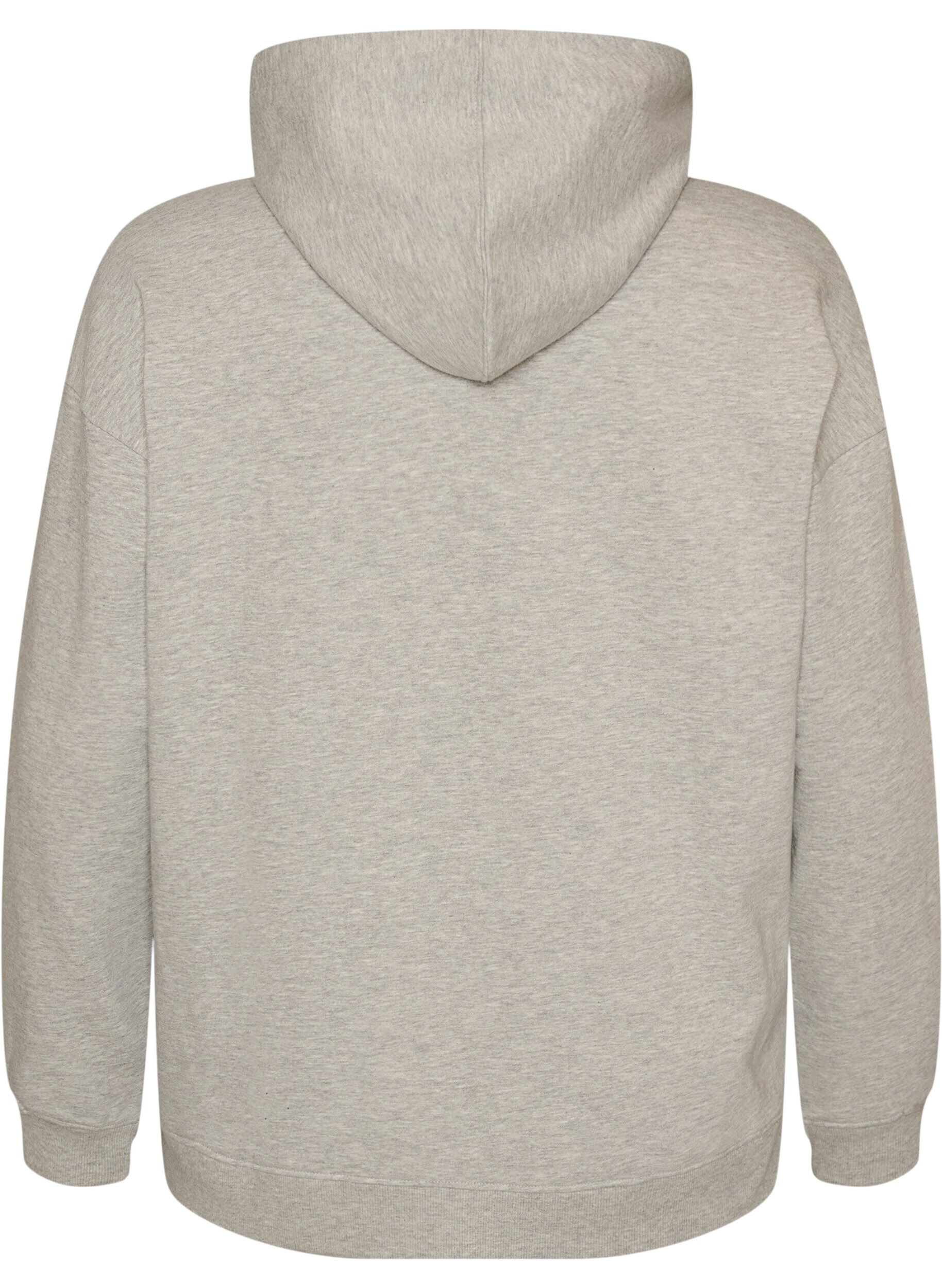ZizziHoodie met geborduurd motief, Grijs, Packshot image number 1