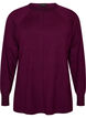 Gebreide top met ronde hals en ingebreid patroon, Rood, Packshot image number 0