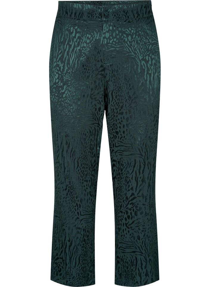Losse viscose broek met ton sur ton print, Ponderosa Pine, Packshot image number 0