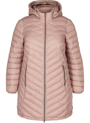 Lange lichte gewatteerde jas , Burlwood, Packshot image number 0