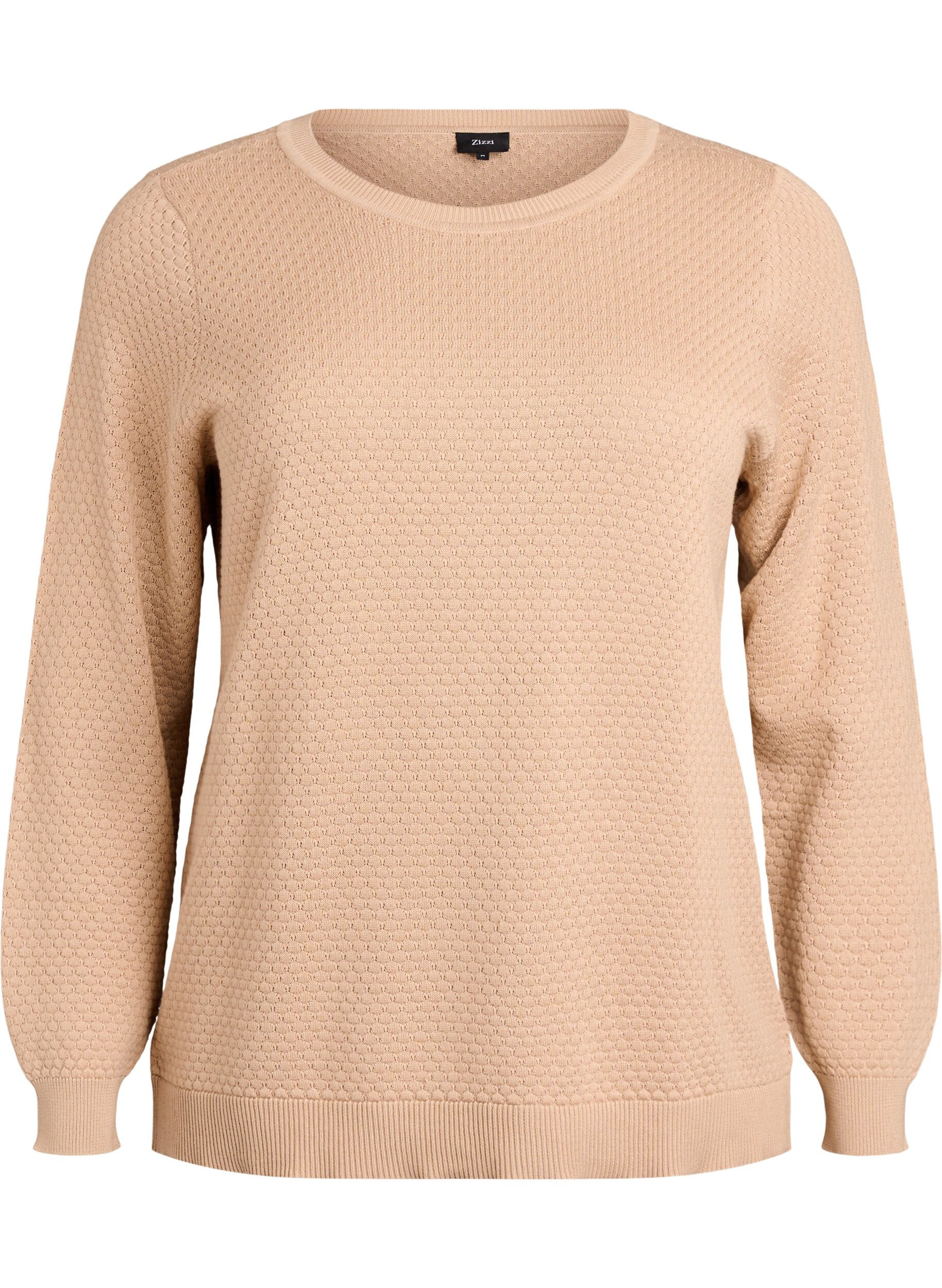 Gebreide blouse van katoen met structuurpatroon