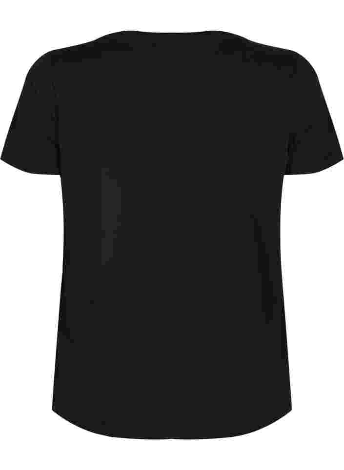 Trainingsshirt met print, Black w. White, Packshot image number 1
