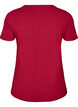 Basic t-shirt in effen kleur met katoen, Rood, Packshot image number 1