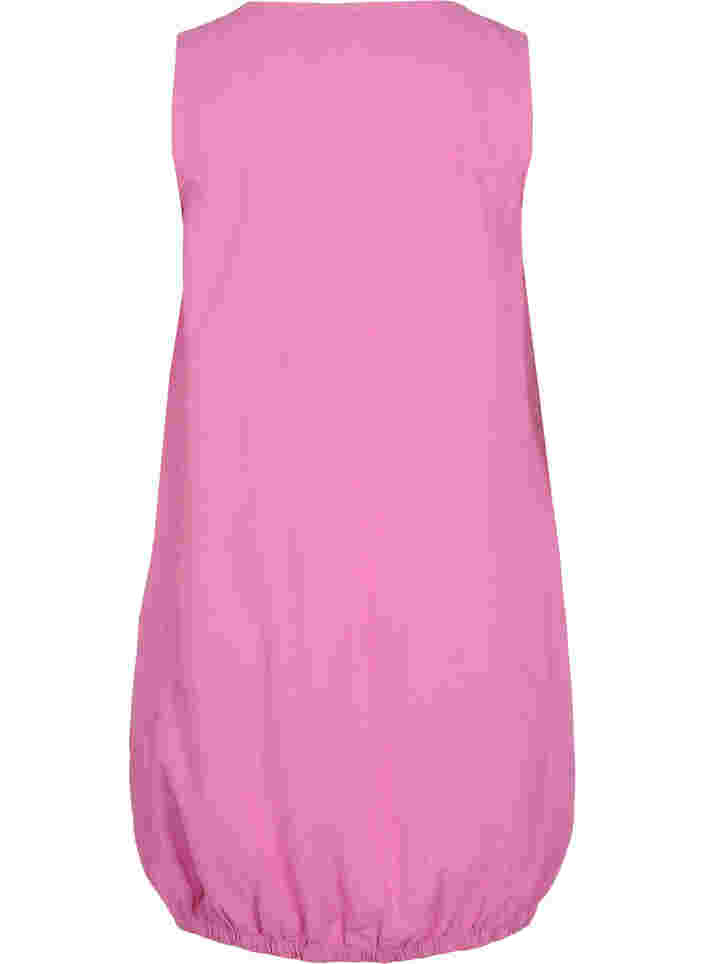 Mouwloze katoenen jurk, Cyclamen, Packshot image number 1