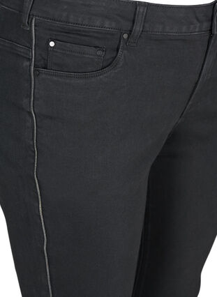 Sanna jeans met lurex details, Black, Packshot image number 2