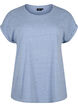 Gem&ecirc;leerd T-shirt met korte mouwen, Blauw, Packshot image number 0