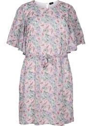 Gebloemde jurk met strikband, Flower AOP, Packshot
