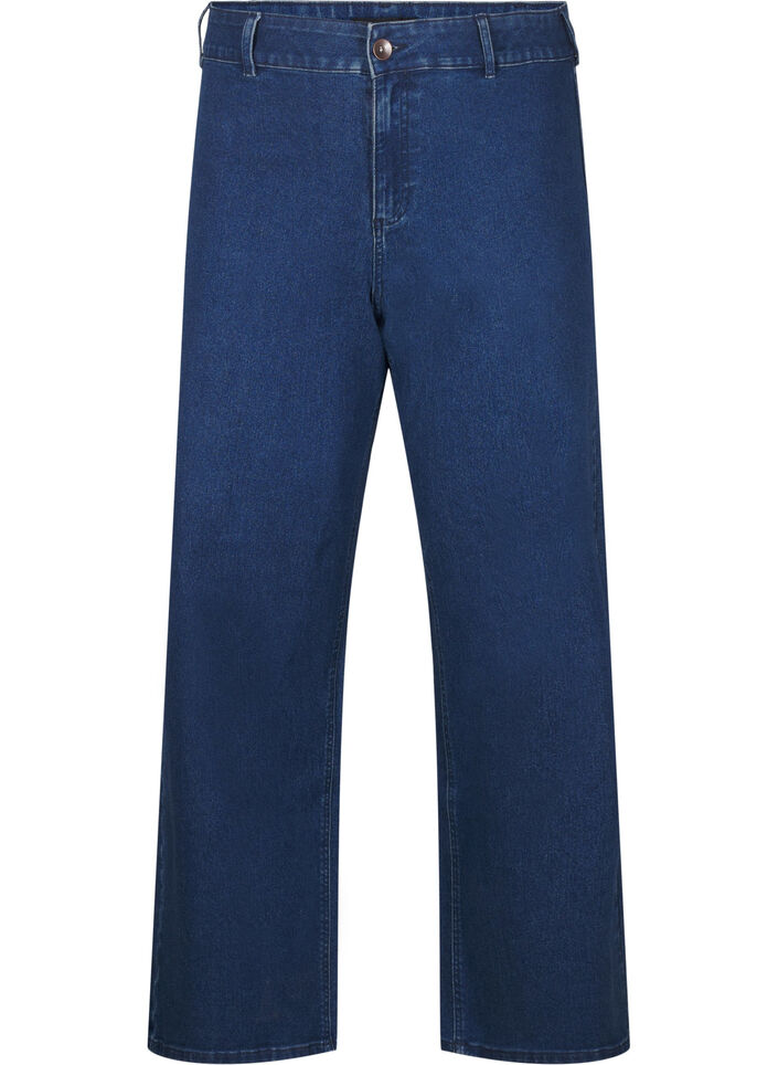 Jeans met wijde pijpen, Blauw, Packshot image number 0