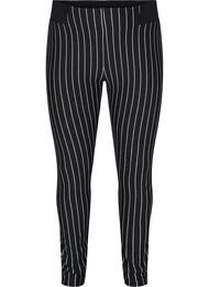 Gestreepte legging met elastiek in de taille, Dark Grey Stripe