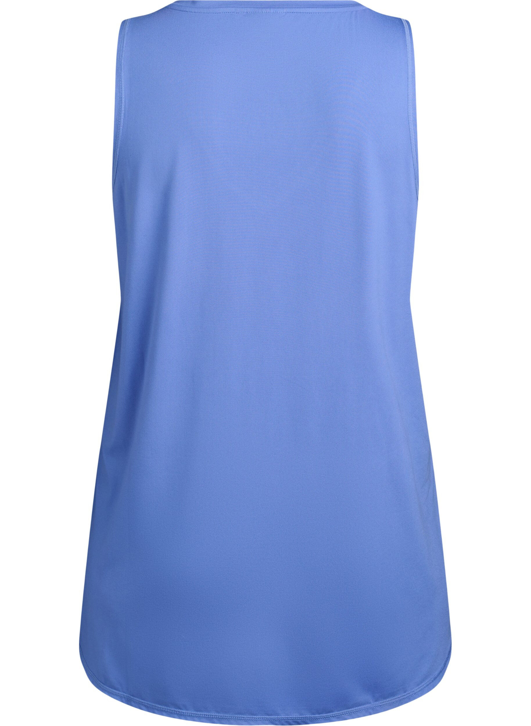 Zizzi Workout top met V-hals, Blauw, Packshot image number 1