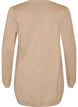 Lang gebreid vest in viscosemix, Beige, Packshot image number 1