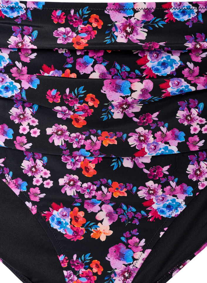 Hoge taille bikinibroekjes met patroon, Paars, Packshot image number 2