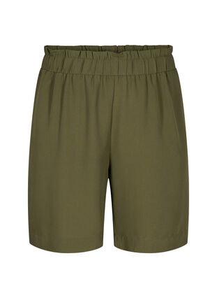 Losse viscose shorts, Ivy Green, Packshot image number 0