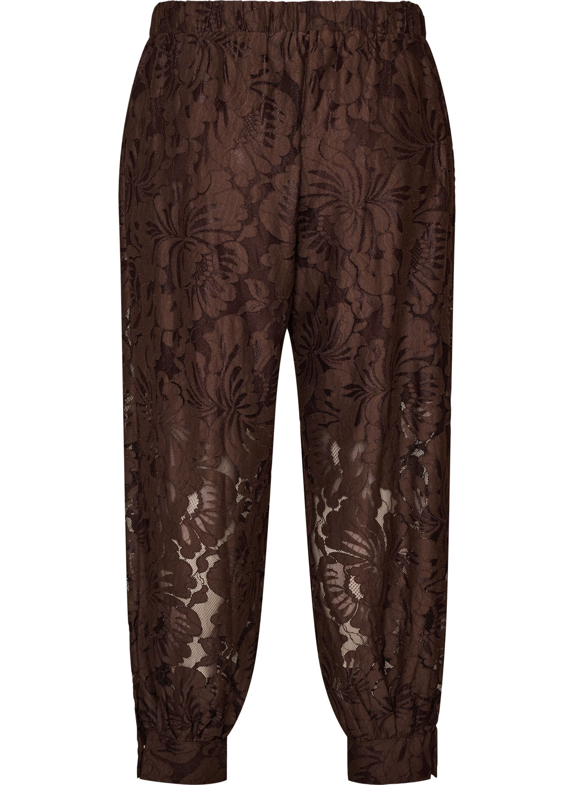 ZizziKanten ballonbroek met binnenbroekje, Bruin, Packshot image number 1