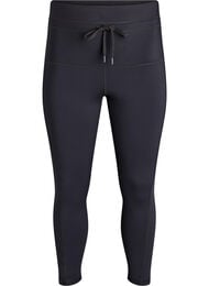 High-waisted 7/8 training panties met een zak, Zwart