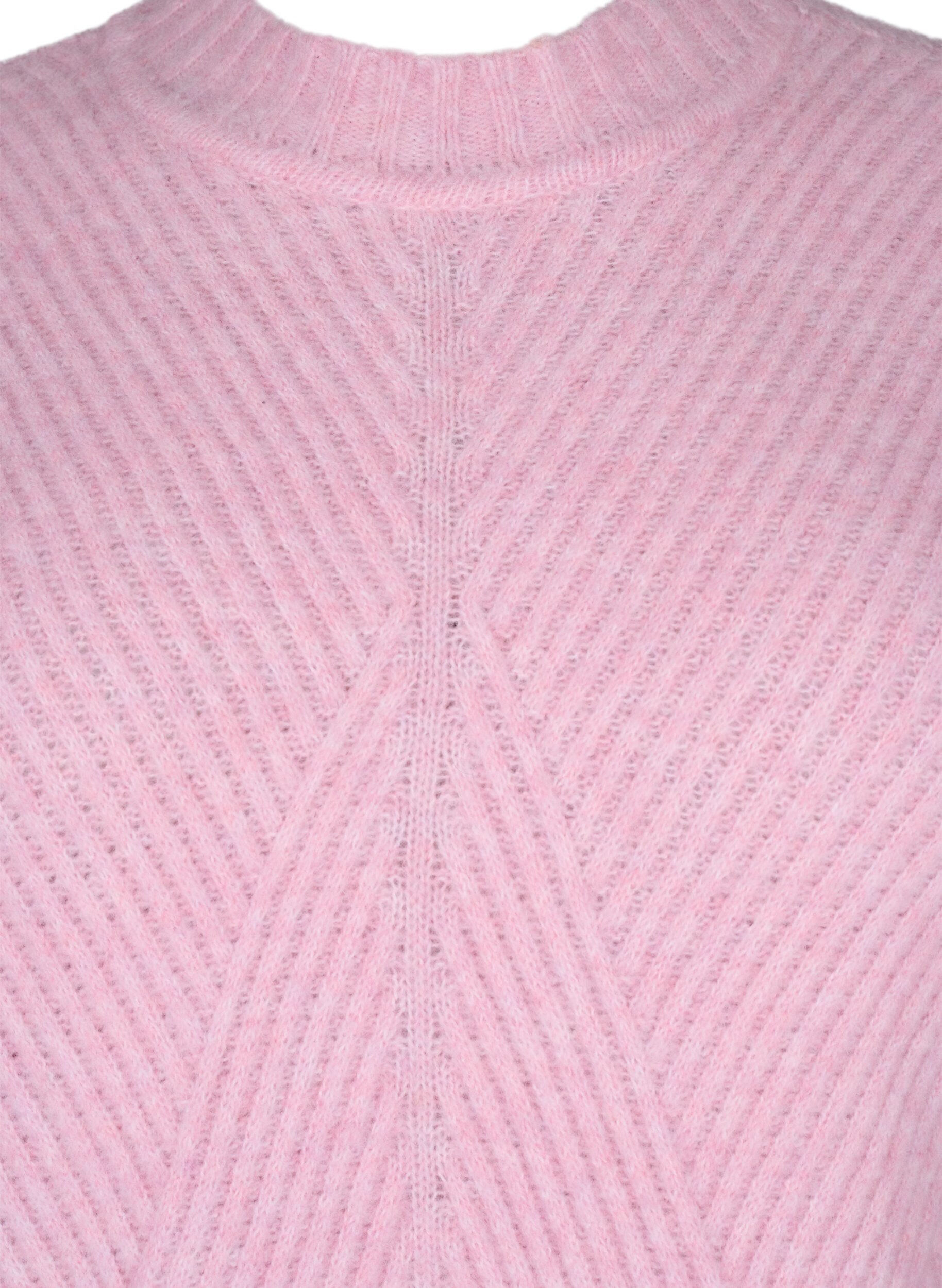 Zizzi Trui met een gestreept patroon en lange mouwen, Corsage Mel., Packshot image number 2