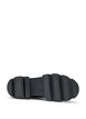 Chelsea boot met een chunky zool en geribde panelen, Zwart, Packshot image number 5