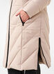 Lange winterjas met haaksluitingen en een nep bontkraag, Beige, Model image number 3