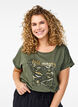 T-shirt met dierenprint en tekst, Thyme W. Wild, Model image number 0
