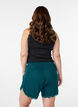 Lichte nachtshorts met ribde structuur en kanten afwerking, Groen, Model image number 2