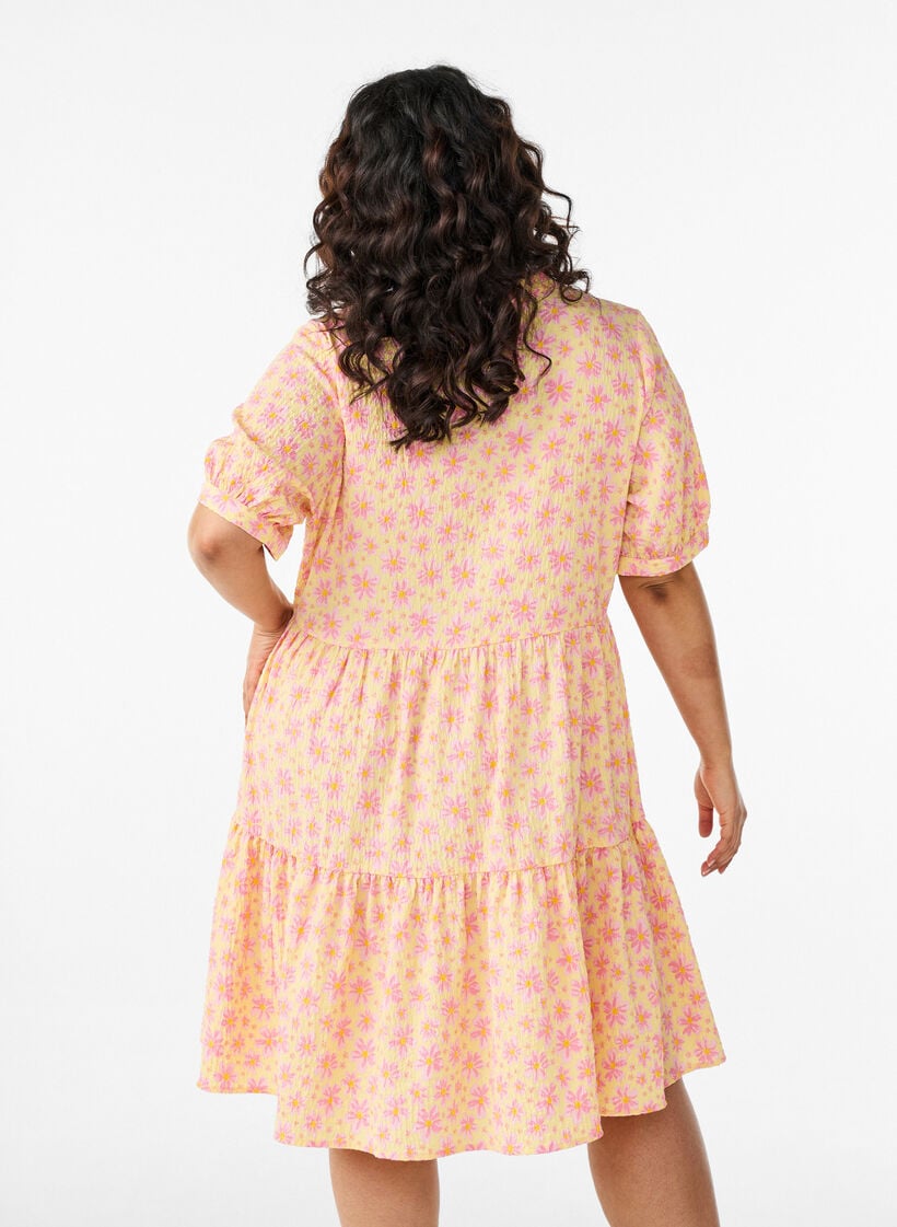 Korte A-lijn jurk, Geel, Model image number 2