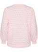 Gebreide blouse met kleine stippen, Roze, Packshot image number 1