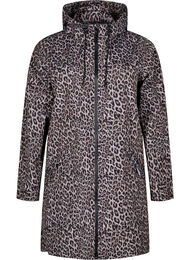 Regenjas met zakken en capuchon, Bruin