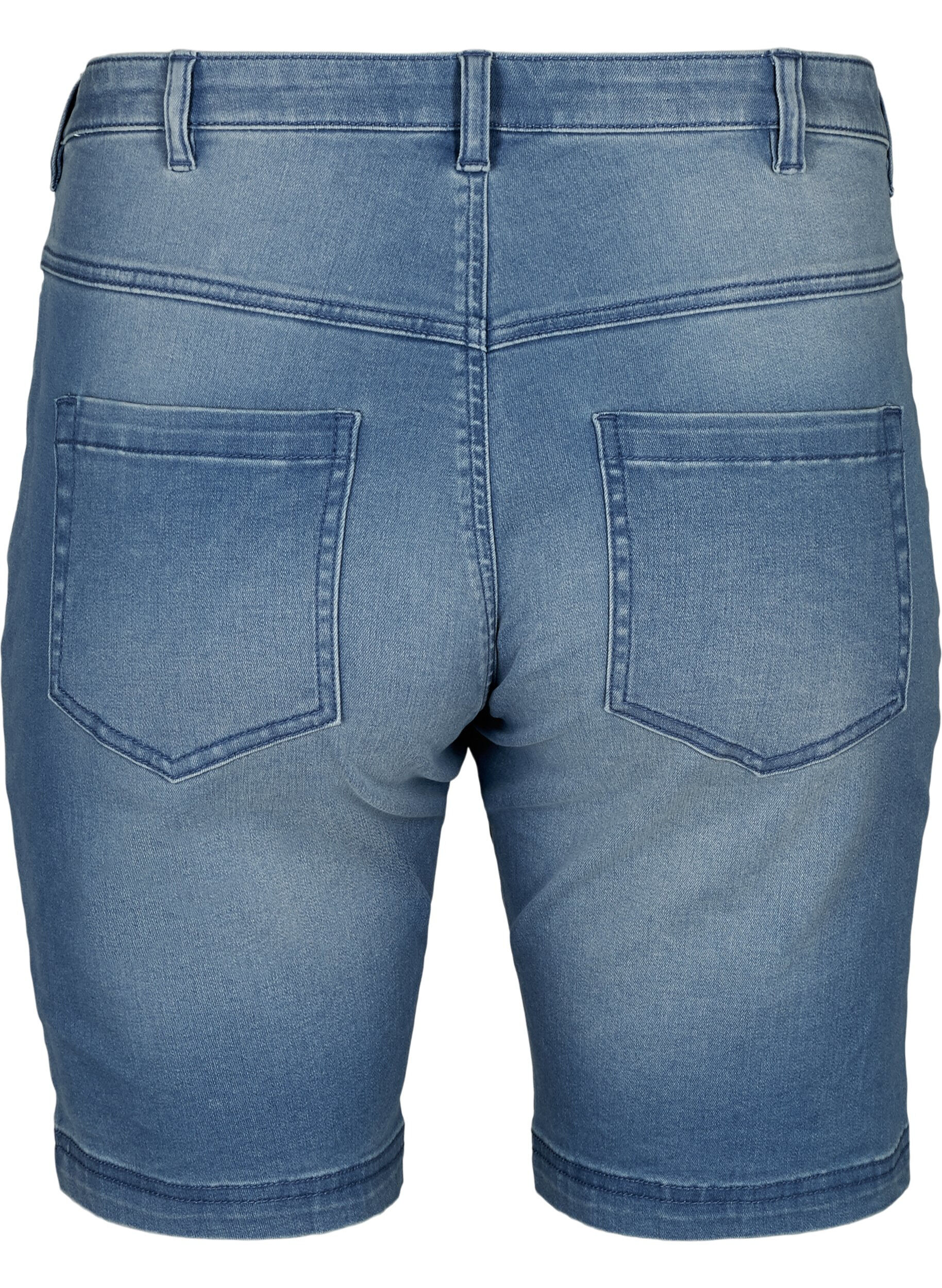 Zizzi Korte broek Emily, slim fit met normale taille, Blauw, Packshot image number 1