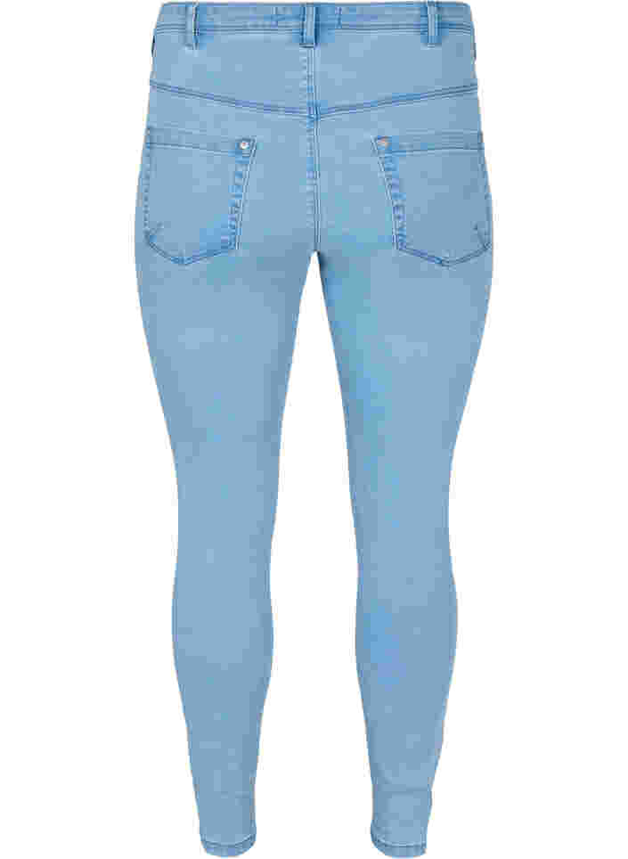 Cropped Amy jeans met rits, Light blue denim, Packshot image number 1